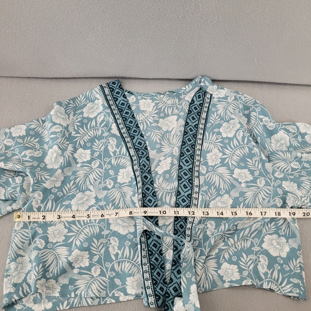 2 Piece Maxi Skirt Set Womens Blue Floral Hummingbird Excellent Boho - Large - Picture 9 of 12